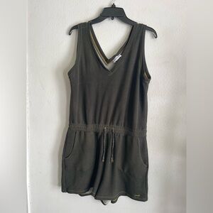 Calvin Klein Black Knit Top with Gold CK Logo Plaque